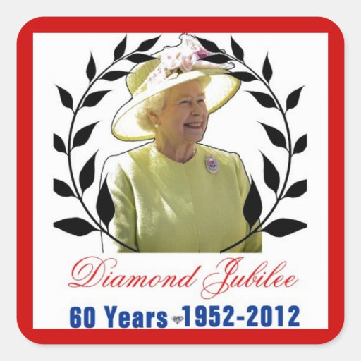 Queens Diamond Jubilee 60 Years Stickers