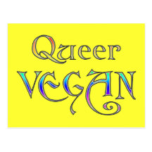 Queer Vegan Postcard
