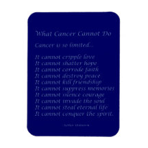 Quel Cancer ne peut pas faire l'aimant de poème (l Magnet En Vinyle