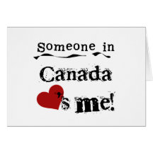Quelqu'un au Canada m'aime Carte
