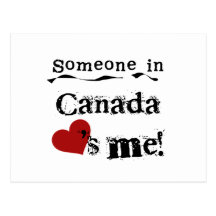 Quelqu'un au Canada m'aime Cartes Postales