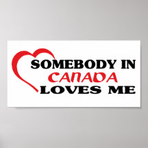 Quelqu'un au Canada m'aime Poster