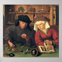 Quentin Massys - The Money Lenders Print