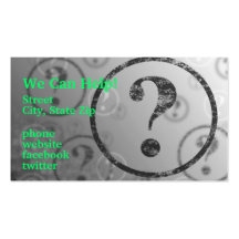 Question Mark Background BW Business Cards
