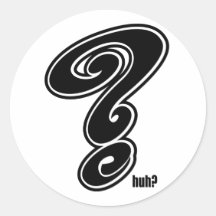 Question Mark Round Stickers