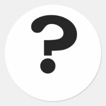 Question Round Stickers
