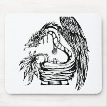 Quetzal Tribal Tattoo Design Mousepads