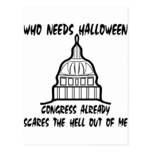 Qui a besoin des alertes du congrès de Halloween Carte Postale
