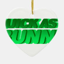 Quick As A Bunny - Rabbit Bunnies Fast Run Christmas Ornaments
