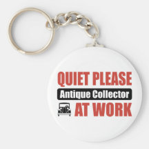 Quiet Please Antique Collector At Work Key Chain
