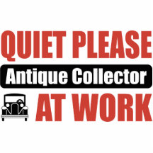 Quiet Please Antique Collector At Work Photo Sculptures
