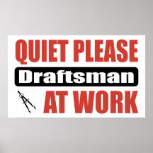 Quiet Please Draftsman At Work Print