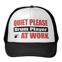 Quiet Please Drum Player At Work Mesh Hats