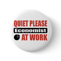 Quiet Please Economist At Work Pins