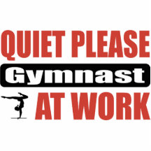 Quiet Please Gymnast At Work Acrylic Cut Out