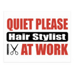 Quiet Please Hair Stylist At Work Postcards