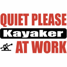 Quiet Please Kayaker At Work Acrylic Cut Outs