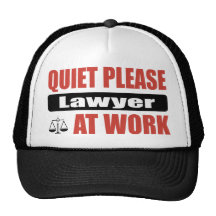 Quiet Please Lawyer At Work Mesh Hats