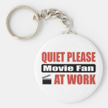 Quiet Please Movie Fan At Work Key Chain