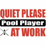 Quiet Please Pool Player At Work photo sculptures