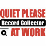 Quiet Please Record Collector At Work photo sculptures