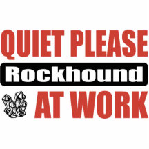 Quiet Please Rockhound At Work Acrylic Cut Outs