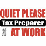 Quiet Please Tax Preparer At Work photo sculptures