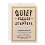 Quiet Vintage Surprise Party Invitations