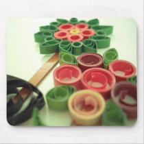 Quilling Flower Plants Mouse Pads