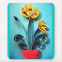 Quilling Yellow Crocus mousepads