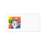 Quilt of Hearts Cat Custom Address Label