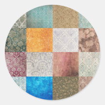 Quilt pattern sticker