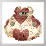 quilted country hippo head print