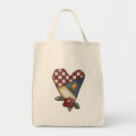 quilted heart tote bags