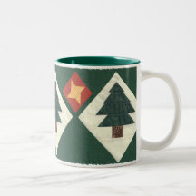 Quilted Pine Tree Coffee Mug