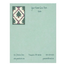 Quilted Pine Tree Letterhead