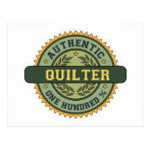 Quilter authentique carte postale