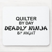 Quilter Deadly Ninja by Night Mousepad