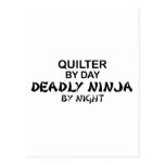 Quilter Deadly Ninja by Night Post Card