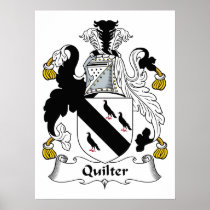 Quilter Family Crest Poster