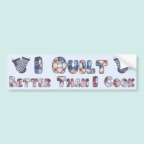 Quilting Cook bumper stickers
