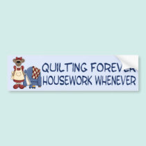 Quilting Forever bumper stickers