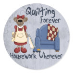 Quilting Forever Round Sticker