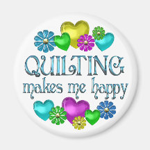 Quilting Happiness Refrigerator Magnet