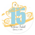 quince PRINCESS tiara personalized keepsake label Stickers