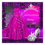 Quinceanera 15th Birthday Party Pink Dress Personalized Announcement