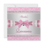 Quinceanera 15th Birthday Party Pink White Floral invitations
