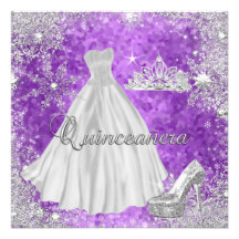 Quinceanera 15th Elite Elegant Birthday Party Personalized Announcement