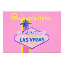 Quinceañera Birthday Party in Las Vegas Custom Announcements