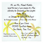Quinceanera Celebration Spring Flowers Custom Announcements